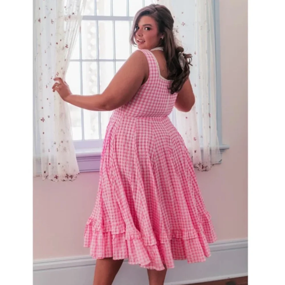 🌸 JessaKae Daze Pink Gingham Dress - NWT - 2X 🌸 - Picture 2 of 11